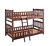 天然木 コンパクト分割式 2段ベッド (fine) ブラウン