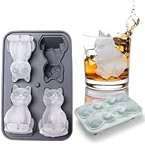 アイス　猫雑貨37点セット Amazon | 製氷皿 製氷器 猫アイスキューブ型 可愛い 3D 猫型