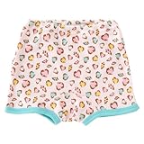 (チャックル) chuckle ヒョウ柄一分丈ショーツ ピンク 80cm P4056-80-20