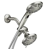 Moen 26070srnインパルスデュアルHand Heldとシャワーヘッドコンボfeaturing HYDROBOOST高圧力スプレー、つや消しニッケル