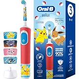 【Amazon.co.jp 限定】ブラウン 電動歯ブラシ オーラルB すみずみクリーン キッズプレミアム (子供用 ポケモン 歯ブラシ) D103.413.3K PKM RD E レッド