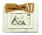 Mud Pie Planked Monogram Bow Frame, M by Mud Pie [並行輸入品]