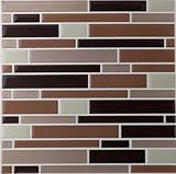 Achim Home Furnishings mgtpmcbg24ピアノモザイクMagicジェル壁タイル、コーヒー/ベージュ、1パック