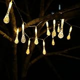 Smile LEDイルミネーションライト 水滴形 しずく型 　飾り付け LEDストリングライト 祝日　結婚式　パーティー　クリスマス　電池式 (4m 40 球, シャンパンゴールド)