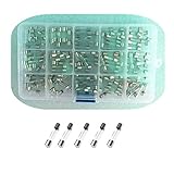 IPOTCH ガラス　ヒューズ管　　クイック　速断　ケース付き　約150個入り　 約5mmx20mm　0.2A-30A 250V