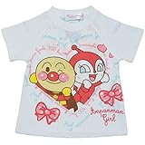 【本体綿100％】【冷感背当】2017年 夏物 アンパンマン 天竺 アンパン＆ドキン 背当て付き Ｔシャツ Anpanman オフホワイト◇90cm