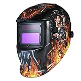 KKmoon 工業用 溶接ヘルメット 太陽光発電 自動化溶接ヘルメット 調整可能 ヘッドバンド付き TIG MIG