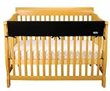 Trend Lab CribWrap Fleece Rail Cover for Long Rail, Black, Wide by Trend Lab [並行輸入品]