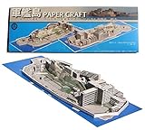ペーパークラフト 軍艦島 世界遺産 アート 組み立て キット セット レプリカ 模型 (2個)