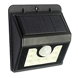 8LED ソーラーライト センサーライト 玄関ライト 防犯ライト 屋外照明/軒先/壁掛け/庭先/玄関周りなどのライト 三つの点灯モード 夜間自動点灯 - Bloom Clover