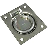 National Hardware SPB177 3 x 3-1/2 Zinc Plated Flush Ring Pulls by Stanley Hardware