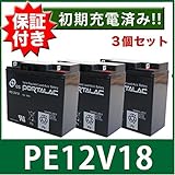 ３個セット【PORTALAC】台湾GSバッテリー UPS・溶接機・電動カート・セニアカー各種 [12V18Ah] PE12V18 [Smart-UPS1250 Smart-UPS1400 ヘッズ キシ