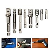 ソケットナットドライバアダプタセット1/4 "、3/8"、1/2 "パワーエクステンションバー六角シャンクインパクトドライバドリルビット（8個）