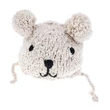 SONONIA 可愛い　赤ちゃん　幼児　冬　ビーニー　暖かい　帽子　イヤーフラップ　キャップ　出産祝い　全3色 - カーキ