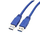 ViViSunUSB・A(オス)-USB・A(オス) USB 3.0 ケーブル タイプA-タイプA オス-オス 金メッキコネクタ [ 両端 USB・A平型ケーブル ] (blue2：1.0ｍ)