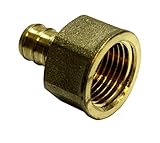 1/2" Pex Female Adapter NPT 1/2 inch Brass (pack of 3) Threaded Crimp Fitting (PEX-FA-12) [並行輸入品]