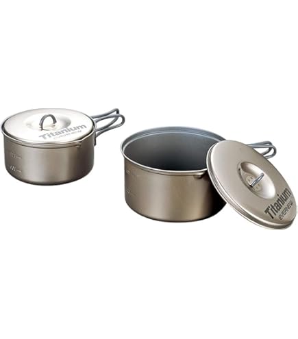 Amazon | エバニュー(EVERNEW) Ti U.L. Pot set 600+900 ECA535