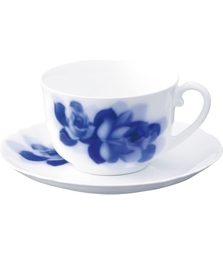 Amazon | 大倉陶園 8211 ブルーローズ モーニング碗皿 | 大倉陶園