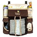 Buzzy Babee Diaper Change Organizer, Brown/Coffee Perfect Diaper Caddy & Playard Organizer by Buzzy 