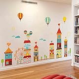 漫画の壁のステッカーラブリーベッドルームの装飾城の保育壁紙ステッカー自己接着廊 ( Color : B )