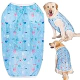 KUVEELA PET 犬服 大型犬 中型犬 クールベスト Tシャツ ドッグウェア クールウェア 夏服 通気 接触冷感 ひんやり 虫よけ 脱毛保護 日焼き防ぐ お散歩（(接触冷感)メデューサ柄 ６Ｌ）