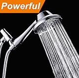 高圧力LargeフローWide面シャワーヘッドハンドヘルドスプレー、Hand Heldシャワーヘッドエクストラロングホース、ステンレススチール取り外し可能ハンドヘルドシャワーヘッド調整可能メタルマウン