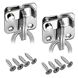 Sumnaconスライド安全ゲートラッチドアロック、ステンレススチールSturdy Padlockableボルトラッチ/ロックforペットゲート、キャビネット家具、ワードローブ、ウィンドウ、2 – 1