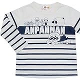 2017年 春物 アンパンマン 天竺 ボーダープリント 長袖Tシャツ ANPANMAN ネイビー◇90cm