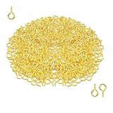 Mirhua 約100個セット ハンドメイド uvレジン セット キーホルダー 金具 紐止め金具 (4*8mm, ゴールド)