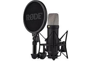 Rode NT1 5th Generation Condenser Microphone with SM6 Shockmount and Pop Filter - Black