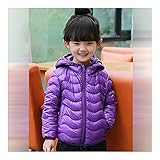 冬物　ダウンジャケット　子供服　防寒　着心地良い　保温する　アウター　キッズ　パープル　100