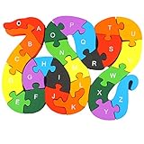 Andux 知育玩具ABC 蛇 アルファベット 数字　動物　ブロック　ZMPT-02