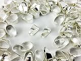 ノーブランド品 バチカン シルバー 白銀 100個 8mm アクセサリーパーツ 金具 （AP0408）