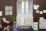 Quilted Circles Lime/chocolate 4 pc Crib Set by Bacati [並行輸入品]
