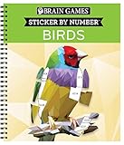 Brain Games - Sticker by Number: Birds (42 Images to Sticker)