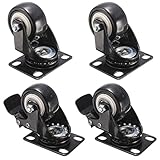 4pcs 50mm metal swivel castor wheels trolley caster replacement