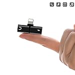 イヤホン変換アダプター ライトニング ヘッドホンジャック 2in1 lightning iPhone 7 Plus/X/8/8 Plus 充電/通話機能/音楽再生 IOS10.11対応(ブラック)