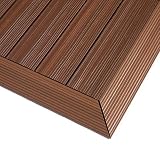 NewTechWood qd-of-ip QuickDeck複合デッキタイル外コーナートリム、2インチx 1-feet、ブラジルIPE、2ピース