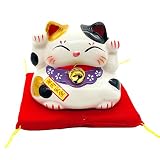 Fururu Japanese Maneki Neko Lucky Cat Piggy Bank Signify予算保存お金コインボックスセラミック