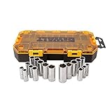 DEWALT DWMT73812 Tough Box Tool Kit 3/8'' Drive Deep Socket Set, 20 Piece [並行輸入品]