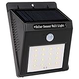 KKmoon 16個 LED ソーラーウォールライト　ソーラーライト　PIRモーションセンサー　人体センサーライト　防水IP64　省エネ　ガーデンストリートランプ屋外用