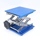 6"ラボリフトプラットフォームシザースタンドジャッキリフティングラックアルミ150x150x250mm