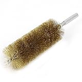 uxcell　ワイヤーブラシ　ブラスワイヤーチューブブラシ　16cm長さ　40mm直径　クリーニング　スパイラルツイスト