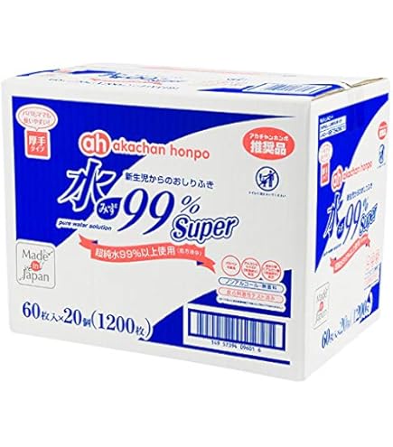 Amazon.co.jp: アカチャンホンポ 水99％SP おしりふき 90枚×24個 90