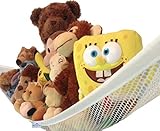 Toy Hammock White Large Toy Organizer For Stuffed Animals, Stuffed Toys Toy Storage (White) by Hammo