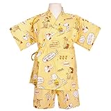 (スヌーピー) SNOOPY 子供用キャラクター柄甚平 9410 100cm イエロー