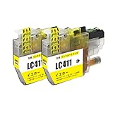 LC411Y互換インク ブラザー用 (イエロー２個) DCP-J928N-W/B DCP-J528N MFC-J905N DCP-J915N DCP-J1800N DCP-J926N-W/B DCP-J526N MFC-J904N MFC-J739DN/DWN MFC-J939DN/DWN DCP-J914N対応