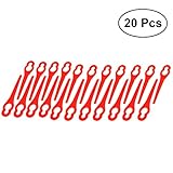 OUNONA 草刈り ブレード 芝刈り レード プラスチック 交換ブレード 20個（赤）