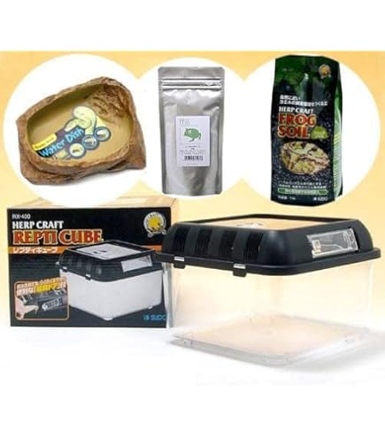 Amazon | ツノガエル飼育入門セット 水苔ver．（器具のみ） カエル