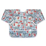 バンキンス Bumkins お食事エプロン スリーブビブ 長袖 6～24ヶ月頃 エプロン スタイ 防水 洗濯可 Fire Engine（SU-897） Bibs Waterproof Accessor